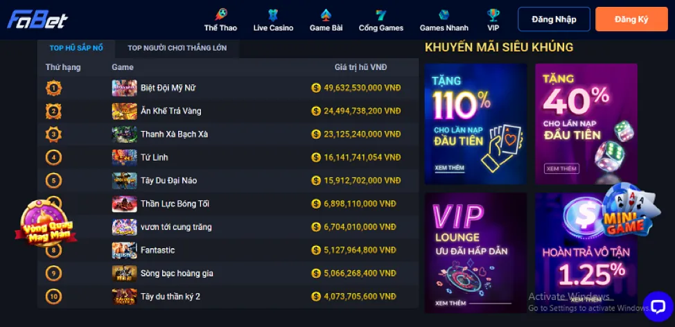 Sảnh bắn cá phiêu lưu f88bet với nhiều bonus